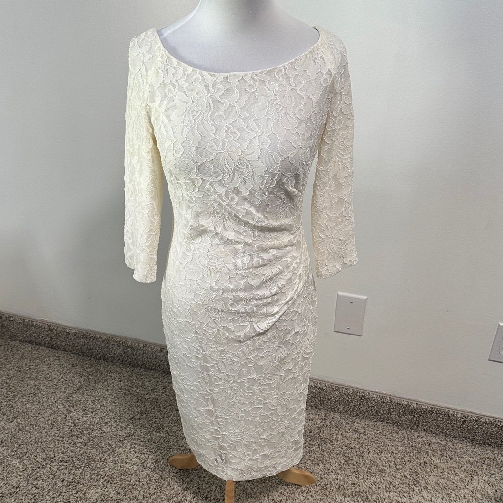 Nwt Lauren Ralph Lauren Lace Midi Dress